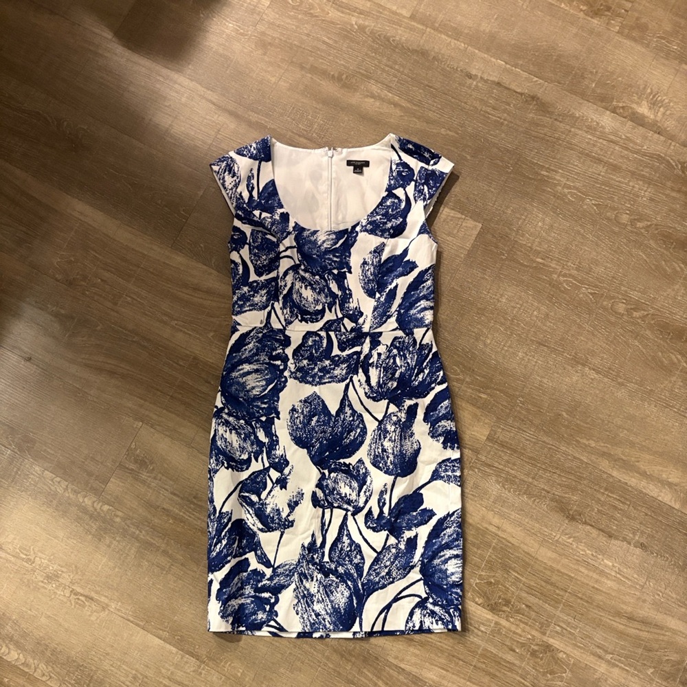 Ann Taylor Blue and White Floral Mini Dress